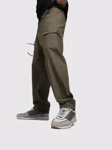 The Roadster Life Co. Men Relaxed Fit Pure Cotton Cargos
