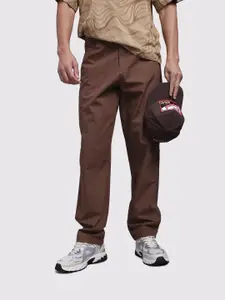 The Roadster Life Co. Men Self-Checked Pure Cotton Relaxed Fit Cargos