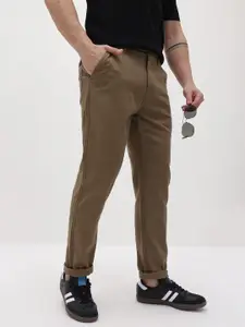 The Roadster Life Co. Men Pure Cotton Regular Fit Trousers