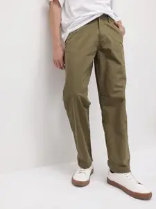 The Roadster Life Co. Men Straight Fit Textured Chinos