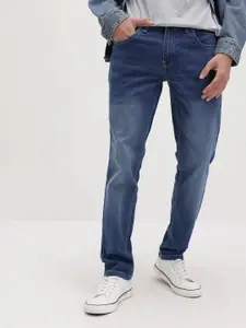 The Roadster Life Co. Men Slim Fit Mid-Rise Heavy Fade Stretchable Jeans