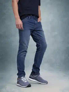 The Roadster Life Co. Men Slim Fit Mid-Rise Light Fade Stretchable Jeans