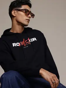 The Roadster Lifestyle Co. Men Printed Hooded Pure Cotton Sweatshirt