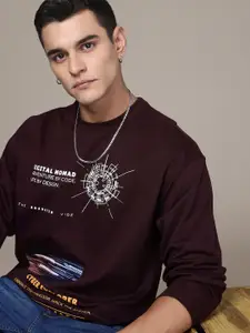 The Roadster Lifestyle Co. Graphic Printed Pure Cotton Sweatshirt