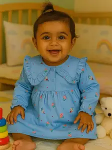 MeeMee Girls Printed Cotton Empire Dress