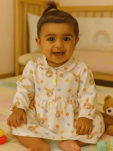 MeeMee Floral Embroidered Fit & Flare Dress