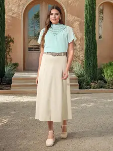 U.S. Polo Assn. Women Flared Sleeve Lace Detailed Top