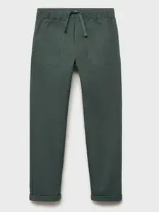 Mango Kids Boys Straight Fit Solid Trousers