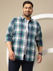 Sztori Plus Size Premium Tartan Checked Pure Cotton Casual Shirt