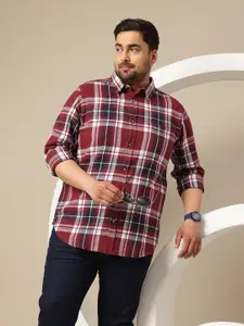 Sztori Plus Size Premium Tartan Checked Pure Cotton Casual Shirt