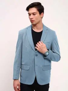 SHOWOFF Slim-Fit Notched Lapel Collar Cotton Single Breasted Blazer
