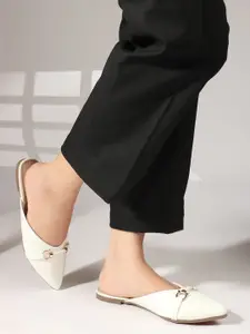 Carlton London Women Mules with Buckles Flats