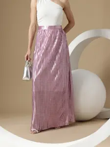 Chemistry Women Self Design A-Line Maxi Skirt