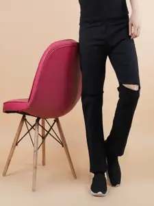 LINARIA Men Classic Boyfriend Fit Slash Knee Jeans