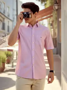 Allen Solly Men Slim Fit Spread Collar Solid Cotton Casual Shirt