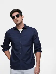 French Connection Premium Solid Pure Cotton Slim Fit Casual Shirt
