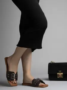 DressBerry Women Open Toe Flats