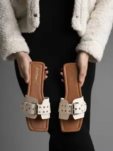 DressBerry Women Open Toe Flats with Bows