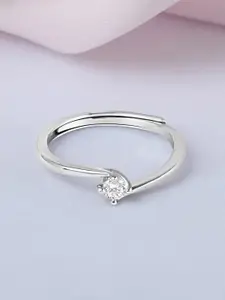 Zavya 925 Sterling Silver Rhodium-Plated Finger Ring