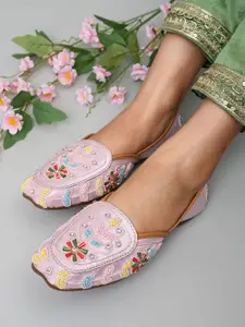 XE Looks Women Ethnic Mules with Embroidered Flats
