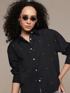 The Roadster Lifestyle Co. Printed Oversized Casual Shirt