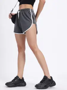 glitchez Women Regular Fit Paneled Shorts