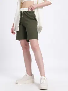 glitchez Women Side Striped Contrast Waist Shorts