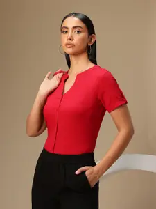 Chemistry Comfort Textured Collarless Casual Shirt