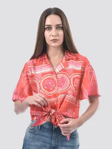 ONLY Women Cuban Collar Floral Printed Casual Shirt