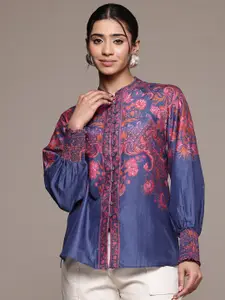 Ritu Kumar Floral Printed Puff Sleeve Casual Shirt