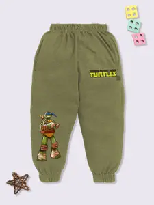 YK X Minute Mirth Boys Ninja Turtles Printed Cotton Joggers
