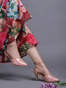 DressBerry Women Kitten Sandals with Ankle Loop