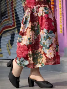 DressBerry Women Block Heels Mules