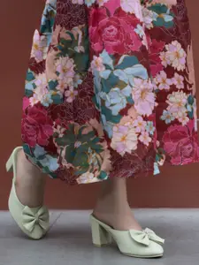 DressBerry Women Block Sandals with Bow