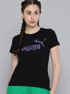 Puma Brand Logo Printed Printed Pure Cotton T-shirt