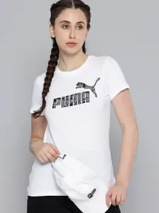 Puma Brand Logo Printed Printed Pure Cotton T-shirt