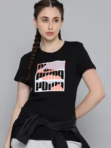 Puma Typography Printed Pure Cotton T-shirt