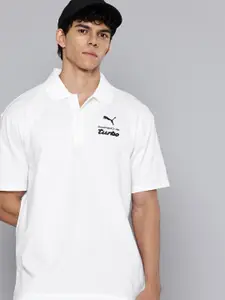 PUMA Motorsport Polo Collar Drop-Shoulder Sleeves Pure Cotton T-shirt