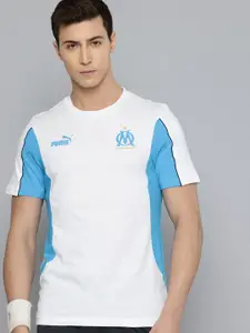 Puma OM ftblARCHIVE Colourblocked Pure Cotton Football T-shirt