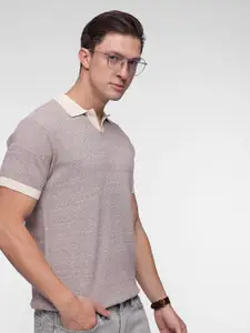 French Connection Contrast Polo Collar Bio Finish Pure Cotton T-shirt