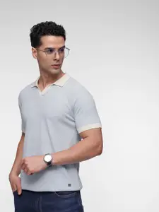 French Connection Contrast Polo Collar Bio Finish Pure Cotton T-shirt