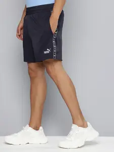 Puma Men Tape Brand Logo Printed Woven 5" Outdoor Shorts