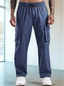 NEVER NEUD Men Relaxed Fit Traveller Utility Loose Fit Cargo Trousers