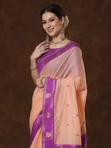 Saree mall Ethnic Motifs Zari Maheshwari Sarees