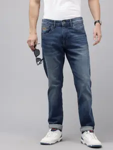 U.S. Polo Assn. Denim Co. Men Brandon Slim Tapered Fit Heavy Fade Stretchable Jeans