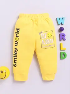 YK X Tinyo Infant Boys Typography Printed Cotton Joggers