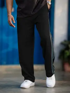 Maniac Men Cotton Relaxed Fit Side Stripes Track Pants