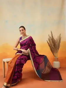 Silk Land Cotton Zari Jamdani Ready to Wear Saree