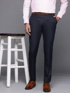 Raymond Men Textured Slim Fit Formal Trousers