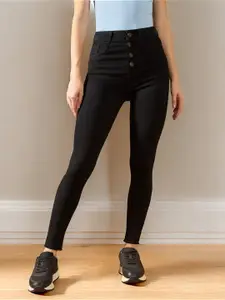 DOLCE CRUDO Women Skinny Fit High-Rise Stretchable Jeans